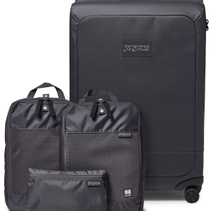 26" Checked Luggage Packing Cubes Smokey Grit Set
